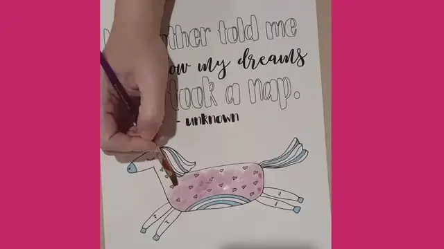 Video thumbnail for Unicorn Coloring Page - Naps