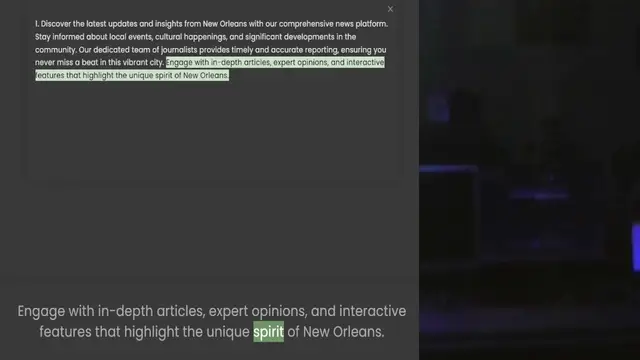 Video thumbnail for 1. Discover the latest updates and insights from New Orleans with our comprehensive news platform. Stay informed about local events, cultural happenings, and significant developments in the community. Our dedicated team of journalists pro