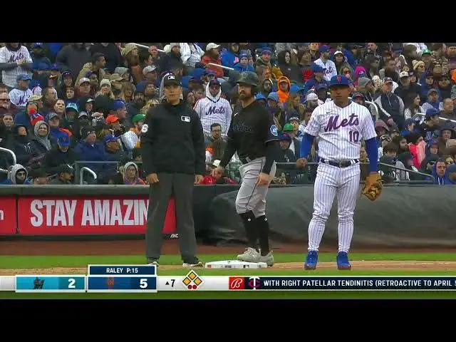 'Video thumbnail for Luis Arraez BELTS a RBI Single, Scoring Bryan De La Cruz! | Miami Marlins | 4/8/2023'