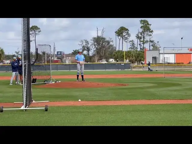 'Video thumbnail for Ryan Pepiot Throws Live Batting Practice with Tampa Bay Rays! (2025 MLB Spring Training)'