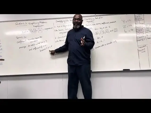 Video thumbnail for How to identify terms, like terms , coefficients, constant  & Simplify  Algebraic expressions