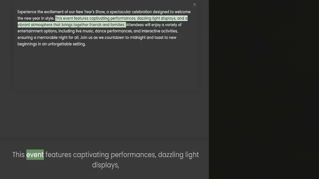 Video thumbnail for Experience the excitement of our New Year's Show, a spectacular celebration designed to welcome the new year in style. This event features captivating performances, dazzling light displays, and a vibrant atmosphere that brings together fr