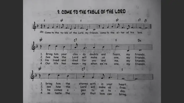 Video thumbnail for Come to the table of the lord - Catholic Mass Song Sheet Music
