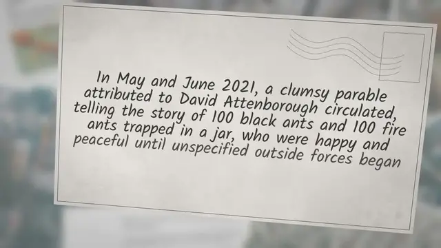 Video thumbnail for David Attenborough ‘Ants in a Jar’