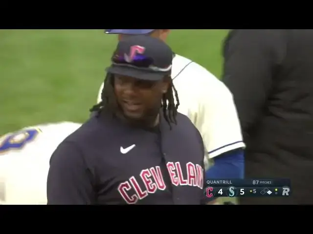 'Video thumbnail for Cal Raleigh REACHES on Fielders Error, Scoring Eugenio Suarez! | Seattle Mariners | 4/2/2023'