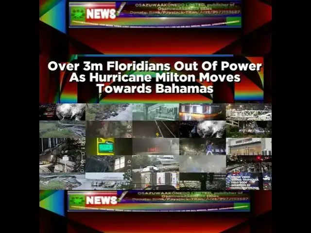 Video thumbnail for Over 3m Floridians Out Of Power As Hurricane Milton Moves Towards Bahamas