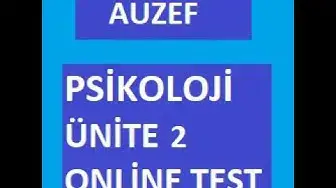 Video thumbnail for Psikoloji Vize Soruları Ünite 2 (2020-2021)