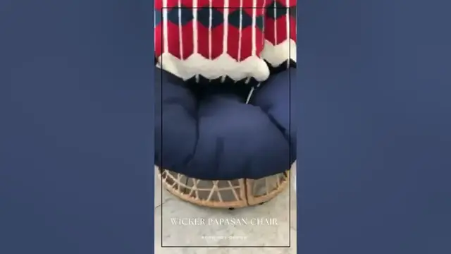 Video thumbnail for Swivel Wicker Papasan Chair in Sepia Sand #shorts