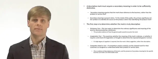 Video thumbnail for Secondary Meaning for Descriptive Marks