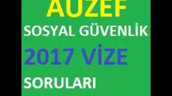 Video thumbnail for Sosyal Güvenlik