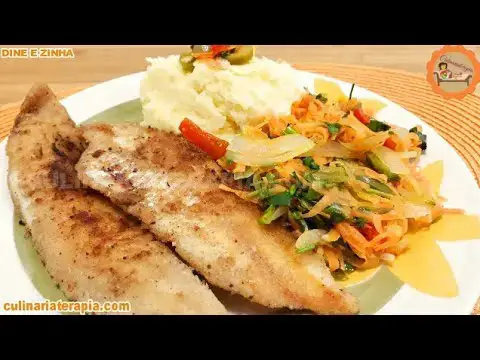 Video thumbnail for Refeição com Filé de Peixe Sequinho (Usando Pouco Óleo)