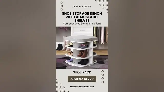 Video thumbnail for Shoe Storage Bench: Shoe Rack #shorts