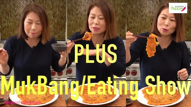 'Video thumbnail for You want to eat this   be HAPPY😋 Kimchi Pancake (Kimchijeon  김치전) [김치전 레시피]  キムチ(720P HD)'