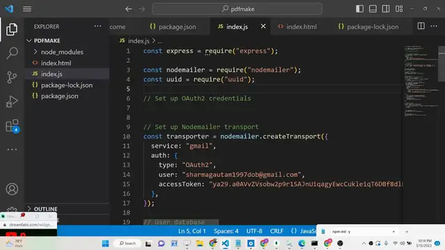 Video thumbnail for Node.js Express Passwordless Login Example to Send Magic Auth Link Using Nodemailer