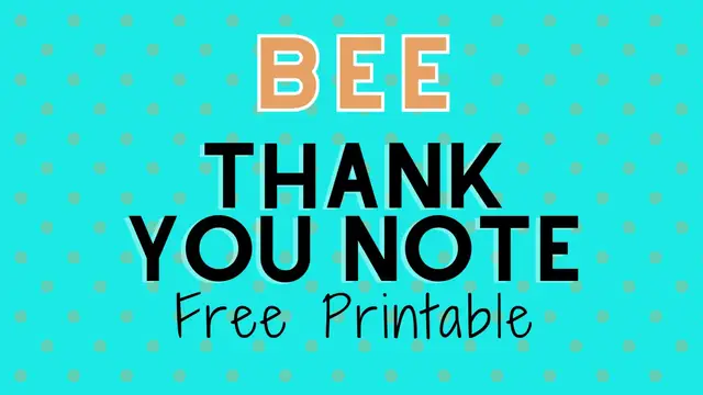 Video thumbnail for free printable bumble bee thank you cards
