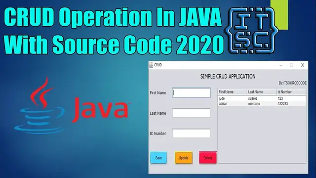 Video thumbnail for CRUD Operations In JAVA With Source Code 2021 | Insert, Select, Update, Delete Data From Database