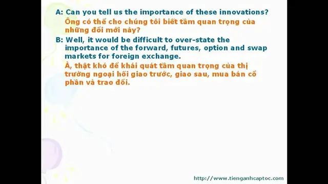 Video thumbnail for English for Trade, Finance, and Bank Unit 06 - Dialogue 001