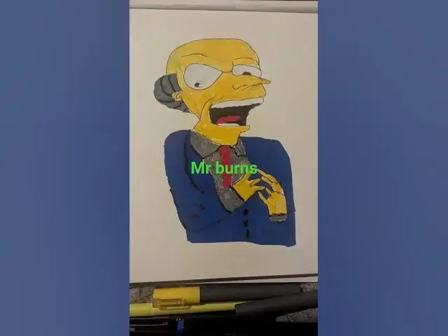 Video thumbnail for #simpsons #art #artistdrawing #mrburns