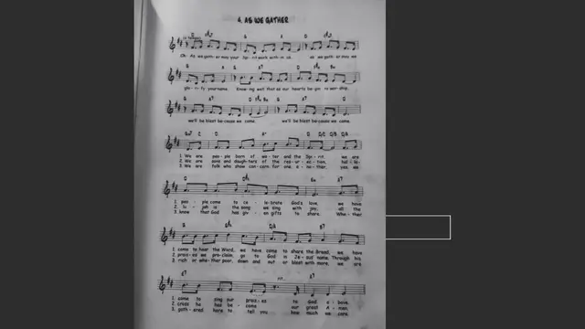 Video thumbnail for As we gather - Catholic Mass Song Sheet Music