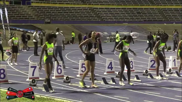 Video thumbnail for Shenike Malcolm Triumphs in Women's 100m Heat at John Wolmer Speed Fest