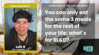 Video thumbnail for Luis R would eat pizza, hamburgers, and sushi for life. Great variety!