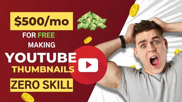 Video thumbnail for Make $500/mo With Thumbnails! How To Create A Youtube Thumbnail For Free