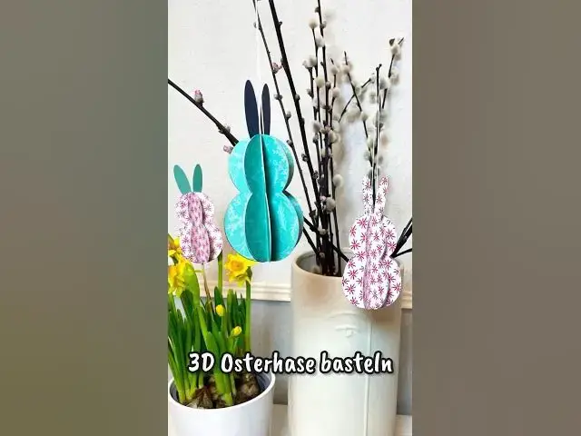 Video thumbnail for 3D Osterhase aus Papier basteln super einfach 🐰 gratis Plotterdatei/Druckvorlage #osterdeko #cricut