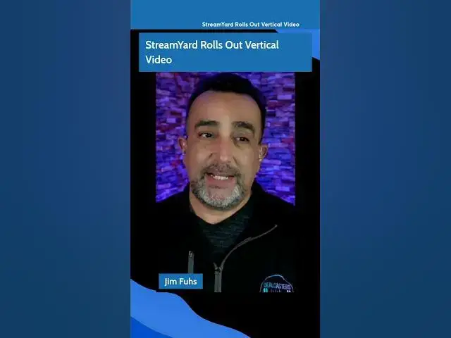 Video thumbnail for StreamYard Rolls Out Vertical Video