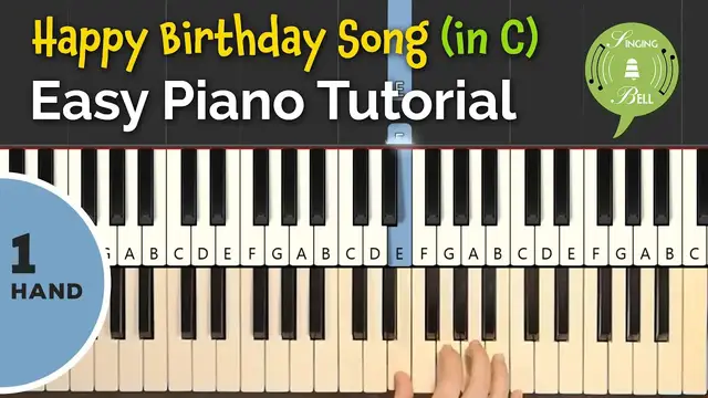 Video thumbnail for Happy Birthday Song (in C) on the Piano | Easy Piano Tutorial