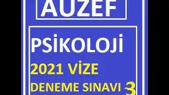 Video thumbnail for Psikoloji 2021 Vize Deneme Sınavı -3