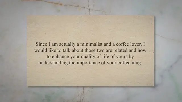 'Video thumbnail for Minimalist lifestyle essentials: do not compensate for the coffee mug'