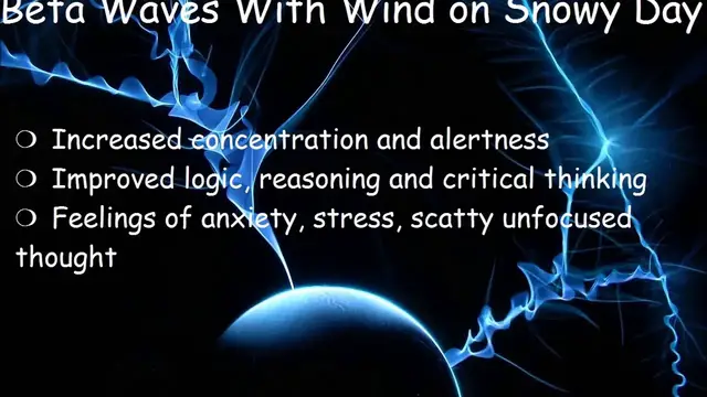 Video thumbnail for Beta Waves With Wind Sounds on Snowy Day for Brain Power High Focus Concentration