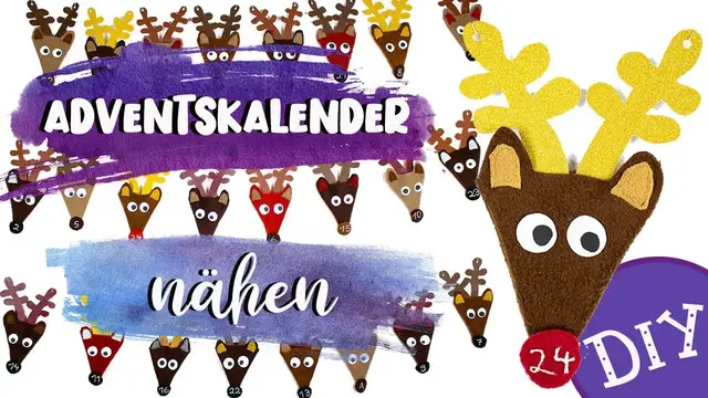 Video thumbnail for 🦌🎄Nähanleitung Rentier Adventskalender nähen 🎄🦌  ✂️ + gratis Schnittmuster zum Download