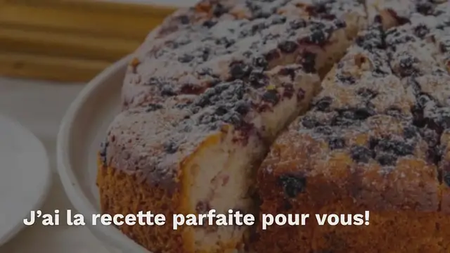 Video thumbnail for Gâteau vegan aux myrtilles et citron vert
