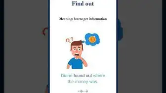 Video thumbnail for Find out meaning | find out sentences | Common English Idioms #shorts