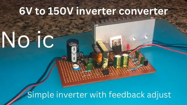 'Video thumbnail for 6v to 150v | homemade small inverter6v dc to 220v ac inverter 6v dc to 220v ac homemade ups inverter'