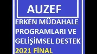 Video thumbnail for Erken Müdahale Programları Ve Gelişimsel Destek 2021 Final Soruları