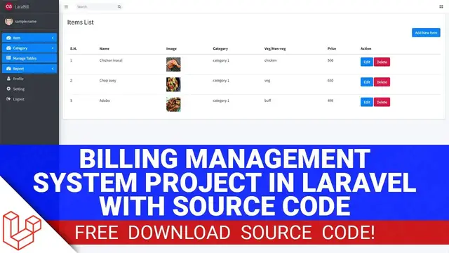 Video thumbnail for Laravel Billing System Project with Source (Free Download)