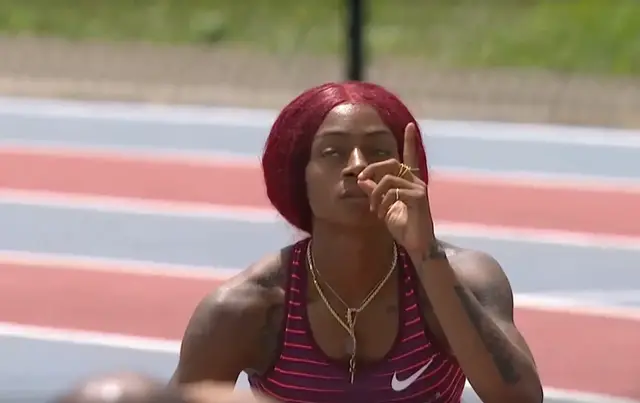 Video thumbnail for Sha'Carri Richardson runs 10.57 secs at Miramar Invitational