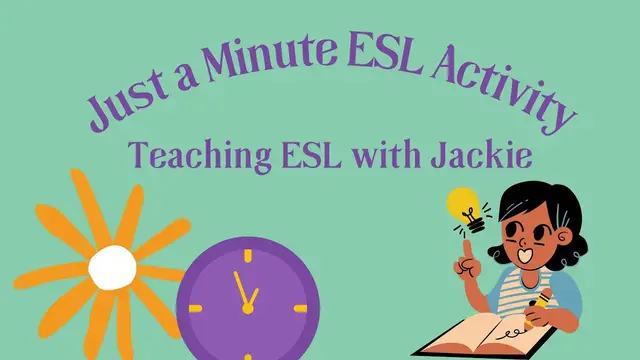 Video thumbnail for Just a Minute ESL Speaking Activity: Try out this Fun TEFL Speaking Warm-up Activity