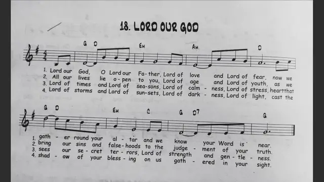 Video thumbnail for Lord Our God - Catholic Mass Song Sheet Music