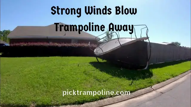 'Video thumbnail for A Trampoline is Blown way by Winds - Tips to Secure It'