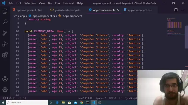 Video thumbnail for Angular 9 Material Data Table Full Tutorial For Beginners Example (2020)