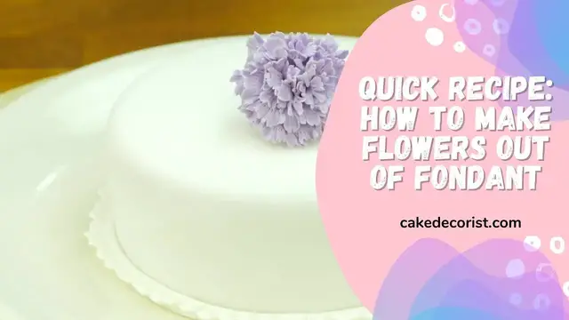 Video thumbnail for Quick Recipe How To Make Flowers Out Of Fondant