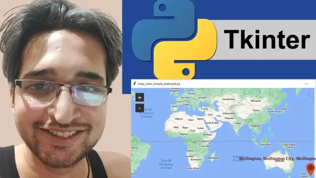 Video thumbnail for Python 3 Tkinter Google Maps API Example to Display Maps & Markers Using TkinterMapView Library