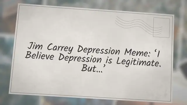 Video thumbnail for Jim Carrey Depression Meme: ‘I Believe Depression is Legitimate. But…’