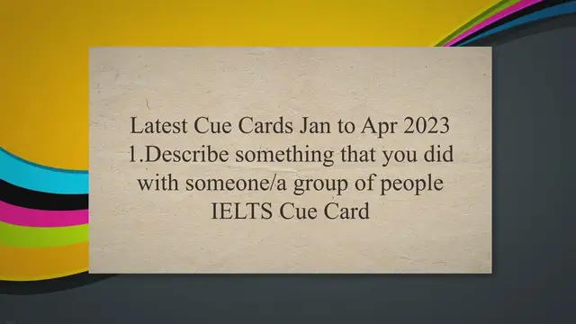 'Video thumbnail for Latest Cue Cards Jan To Apr 2023'