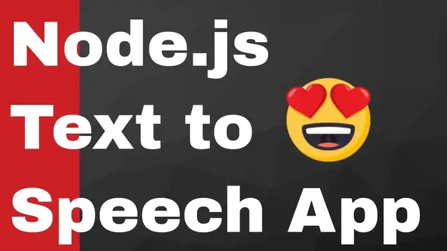 Video thumbnail for Build Node.js Text to Speech App Using say.js npm Module Library Full Example