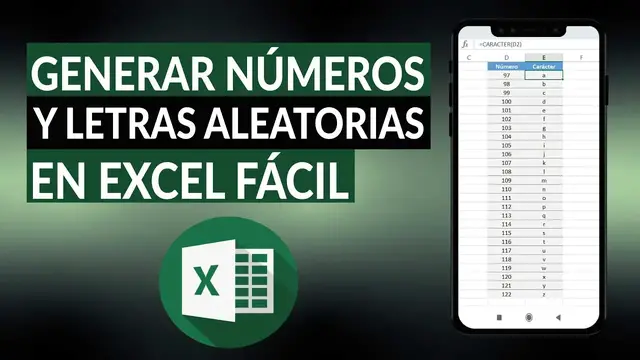Video thumbnail for Cómo generar números y letras aleatorias en EXCEL fácil y rápido