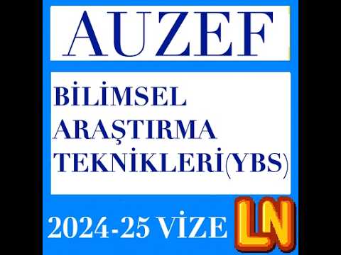 Video thumbnail for Bilimsel Araştırma Teknikleri 2024-2025 Vize Soruları